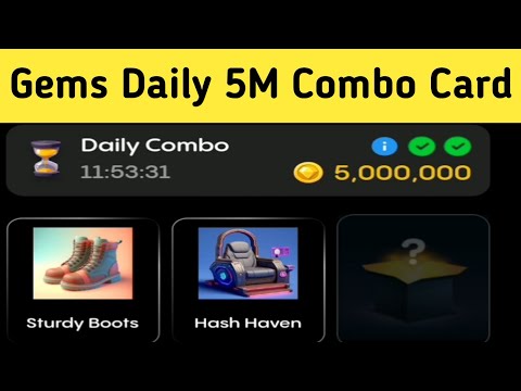 Gemz Daily combo card|| Gemz 19 june/2024 Combo Card today