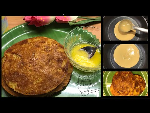 Liquid dough sweet / Sweets for Ugadi / liquid dough Puran poli / Instant Holige / pancake [2021]