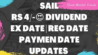 SAIL Dividend Announcements | SAIL Q2 Results | SAIL LIMITED SHARE DIVIDEND | SAIL LIMITED