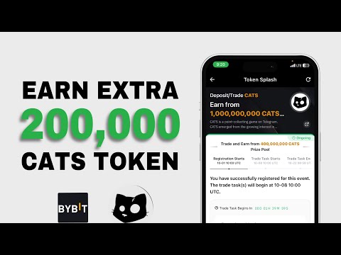 How to Earn 200,000 Additional CATS Token on Bybit | CATS Token Splash for Bybit Users