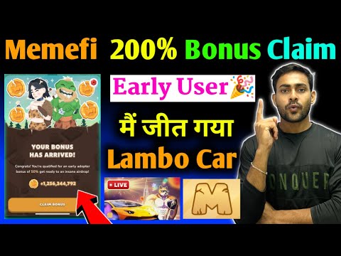 GET EARLY USER 200% MEMEFI AIRDROP CLAIM! Memefi Lambo Winner Announcement || Memefi Bouns Claim