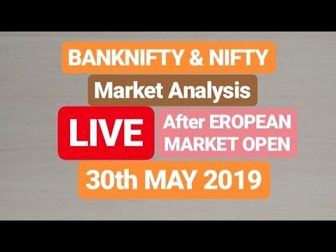 Nifty & Banknifty LIVE Analysis 30th May'19 Live After European Market Open