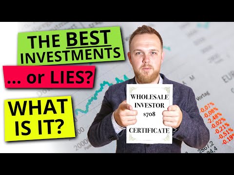 What is a Sophisticated Investor, Wholesale Investor (or 708 Certificate) in Australia