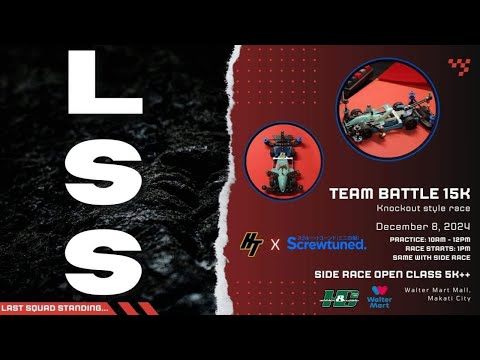 TAMIYA MINI4WD TEAM BATTLE LAST SQUAD STANDING BY TEAM HYPERTHROTTLE RACE RESULT DEC. 8 2024