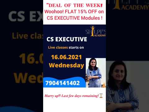 CS EXECUTIVE- live classes