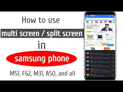 How to use multi screen or split screen in samsung phone | M51, A50, M31, F62, F41