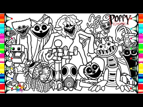 Poppy Playtime Chapter 4 Coloring Pages / Meeting with NIGHTMARE Baba Chops / NCS Music