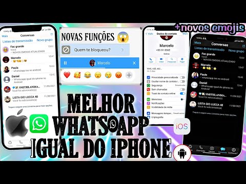 NOVO! WHATSAPP IGUAL DO IPHONE NO ANDROID - COM OS NOVOS EMOJIS ATUALIZADOS IOS - 2022 #whatsapp