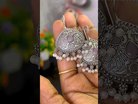 Meesho le irundhu oxidised jewellery semmaya iruku #shortsfeed #meesho #meeshojewellery #haulvideo