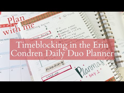 Timeblocking in my Daily Planner | PLAN WITH ME | Erin Condren Daily Duo | PLANMAS