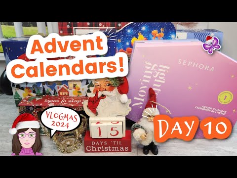 Day 10 - Opening ADVENT CALENDARS!  Vlogmas Day 10!  2024