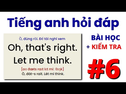 HỌC TIẾNG ANH GIAO TIẾP theo CHỦ ĐỀ thông dụng nhất, luyện nghe tiếng anh giọng Mỹ CHẬM RÃI | 6