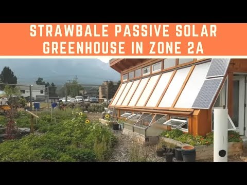 Strawbale Passive Solar Greenhouse In Zone 2A