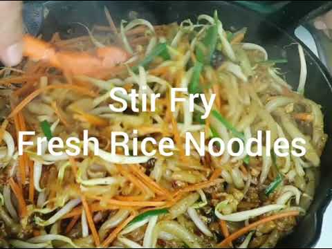 Stir Rice Noodles. Have you tried Rats Tail noodles? Learn the tricks to stir fry this noodle!