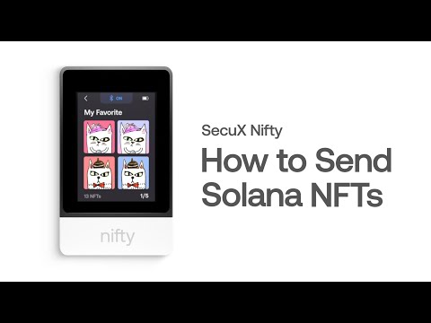 SecuX Nifty Tutorial - How to Send Solana NFTs