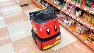 田舎のドラッグストアにいたお掃除ロボットがシュール🧹