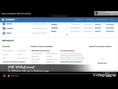 Koinex : How to withdraw INR from Koinex