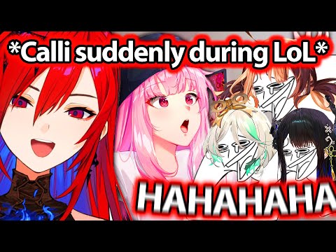 Everyone Can't Stop Laughing When Calli (Liz) Suddenly Said This During LoL Collab 【Hololive】