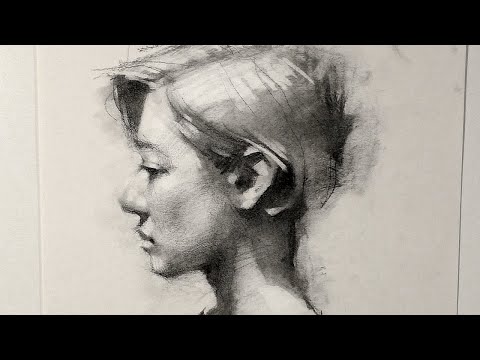 Charcoal Portrait Sketch - 'Emma'