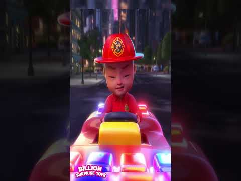 Police chase through the streets - ABCs and 123s #shorts #billionsurprisetoys