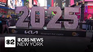 New Year's Eve 2025 numbers make their way to Times Square