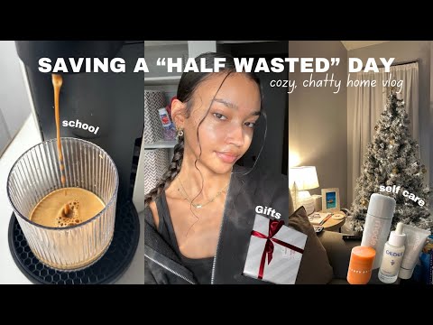 saving a half wasted day 💫 | fighting winter uglies, cooking, school etc *vlogmas day 12*