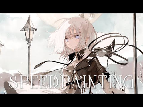 イラストメイキング - No.1613 / 203倍速 字幕解説＆レイヤー☽  speed painting