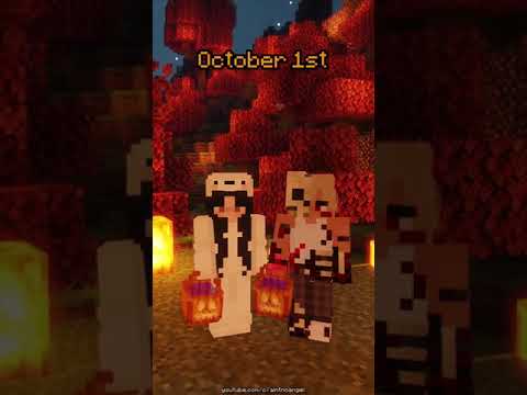 September 30th VS. October 1st | Spooky Season 🎃 #shorts #minecraft #halloween #spookyseason