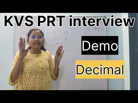 KVS PRT interview Demo | Introduce Decimal in easiest way | Class 5th | NCERT Book #kvs