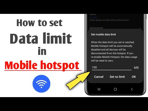 How to set data limit in hotspot