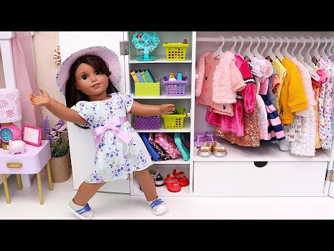 Doll organise wardrobe! Play Dolls good habits for kids