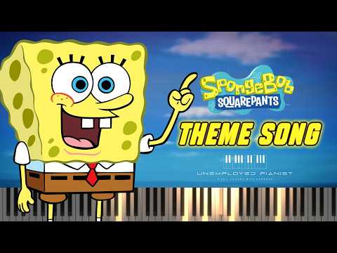 SpongeBob SquarePants - Theme Song (Piano cover and Karaoke)