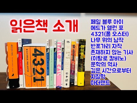 읽은 책에 대하여(페일 블루 아이, 폴 오스터의 4321, 이탈로 칼비노 작품 등)