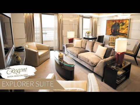 Regent Seven Seas Explorer | Explorer Suite Full Walkthrough Tour & Review | 4K