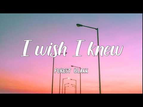 Forest Blakk-I wish I knew (Lyrics)