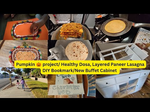 October Weekend Routine | Protein Rich Dosa Recipe | New Buffet Cabinet #Homemaker's Life in USA