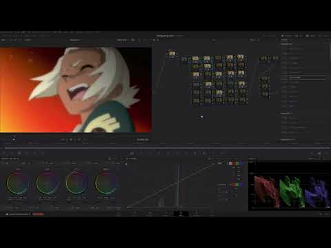 Grading work screen using HDR grading LUT (DaVinci Resolve) (no hint)