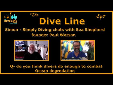 Sea Shepherd founder Captain Paul Watson is asked a question by Simon Bell - Simply Diving Marbella!