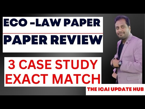 |CA Final Eco Law Paper Review| 3 CASE Study Exact Match| 70+ Marks in Eco Law Paper Today|