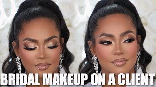 Flawless Bridal Makeup for Brown/Deep Skin Tones (melanin) soft glam