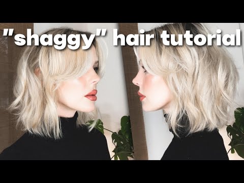 HOW TO STYLE A SHAGGY 90s BOB or LOB - Easy Faux 90s Shag Styling Tutorial