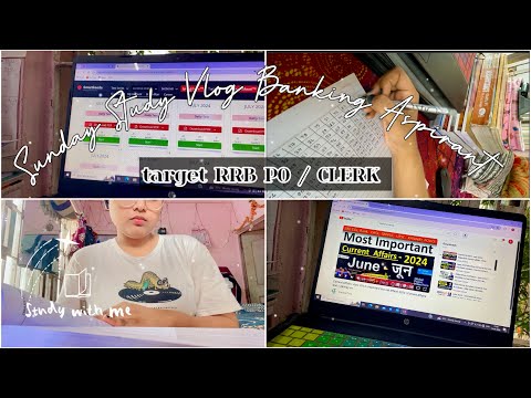 Chill Sunday Study Vlog🌷 | Banking Aspirants Study Vlog | TARGET RRB PO & CLERK 🤍 | #rrbpo2024