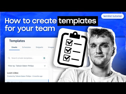 How to create templates for your team [lemlist tutorial]