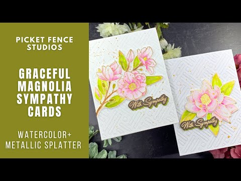 Graceful Magnolias Sympathy Cards | Picket Fence Studios