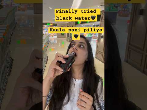 Finally tried the viral Kaala pani/Black water🖤 #blackwater #alkalinewater #viralshorts #celebrity