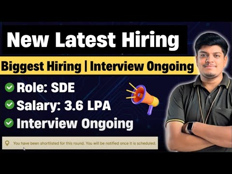 🔥New Latest Hiring | Interview Ongoing | SDE Hiring | 2025, 2024, 2023, 2022-21 BATCH Hiring