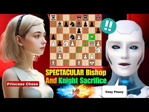 Stockfish 17 Played A SPECTACULAR Bishop+Knight Sacrifice Against The Princess Chess | Chess | AI