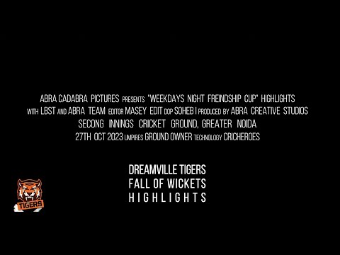 DreamVille Tigers Fall of Wickets #cricketlover #cricketshorts #cricketvideo #batting #cricketmatch