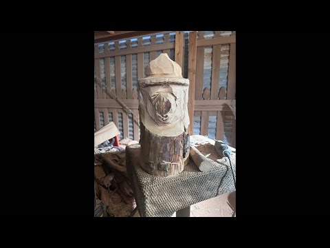 Smoky the bear  carving