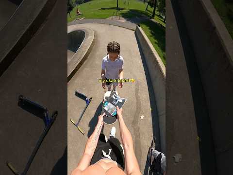 i ruined his day😢 then made it😇 #scooter #skatepark #challenge #funny